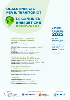 6 Maggio 2022 " Le comunità energetiche rinnovabili"