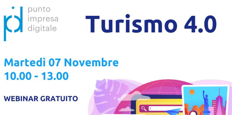 7 Novembre: webinar “TURISMO 4.0”