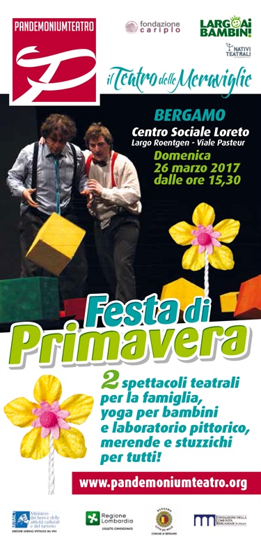 Pandemonium Teatro,  il 26 marzo Festa di Primavera