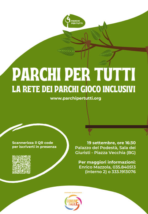 19 Settembre: Convegno Parchi per tutti ore 16,30 in Piazza Vecchia a Bergamo
