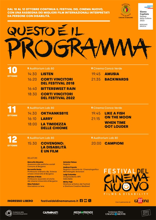 Festival del Cinema Nuovo organizza a Bergamo una rassegna di 10 film internazionali e un convegno dal 10 al 12 ottobre 2023