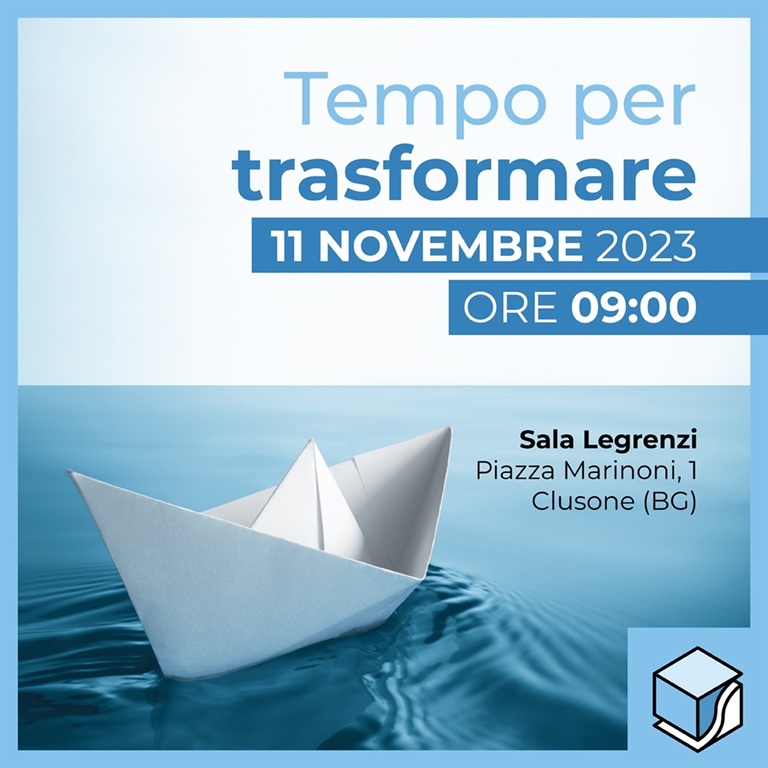 11 Novembre: Convegno "Tempo per trasformare" - ore 9 a Clusone (BG)