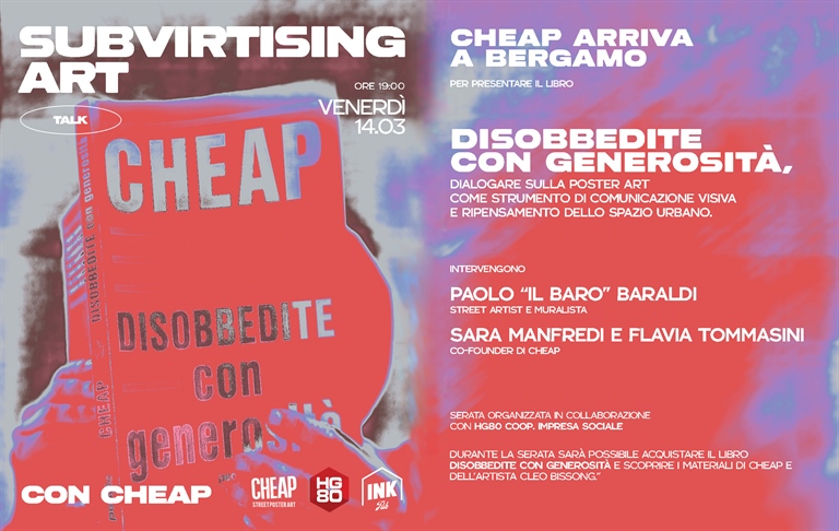 Presentazione del libro di CHEAP: serata organizzata in collaborazione con HG80