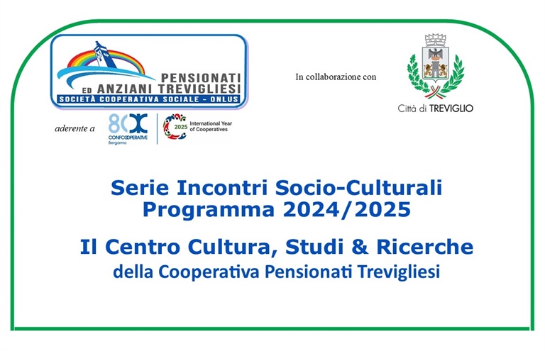 Incontro “COME RINGIOVANIRE, INVECCHIANDO...” il 29 maggio a Treviglio