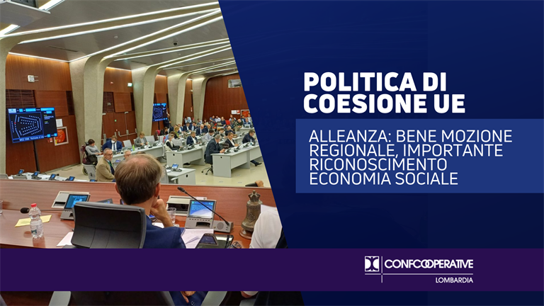 Alleanza: “Bene la mozione sulla Politica di Coesione...
