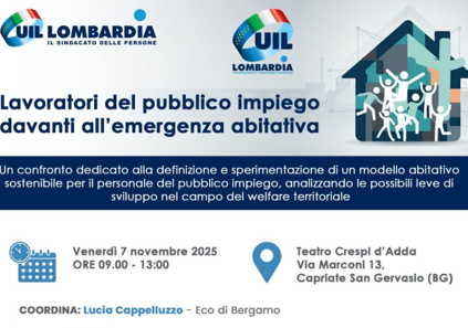 Confcooperative Bergamo al convegno UIL Lombardia: il ruolo della cooperazione davanti all’emergenza abitativa