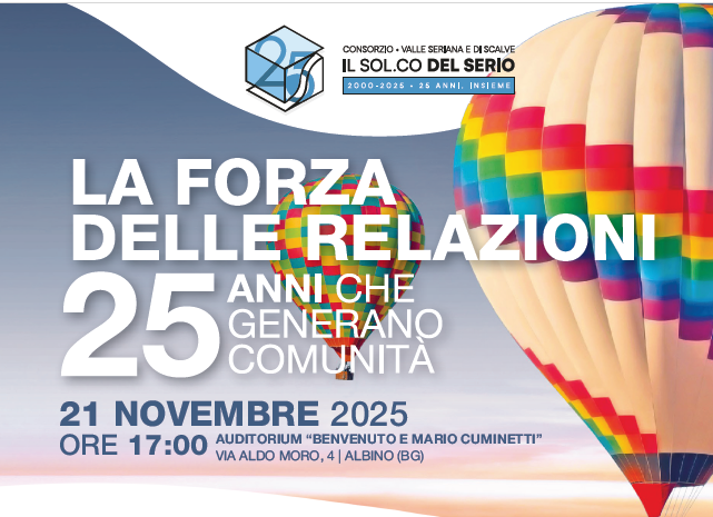 La forza delle relazioni”: 25 anni del Consorzio Il Sol.Co del Serio