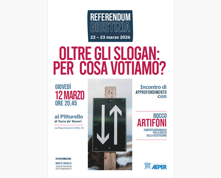Referendum giustizia: incontro di approfondimento