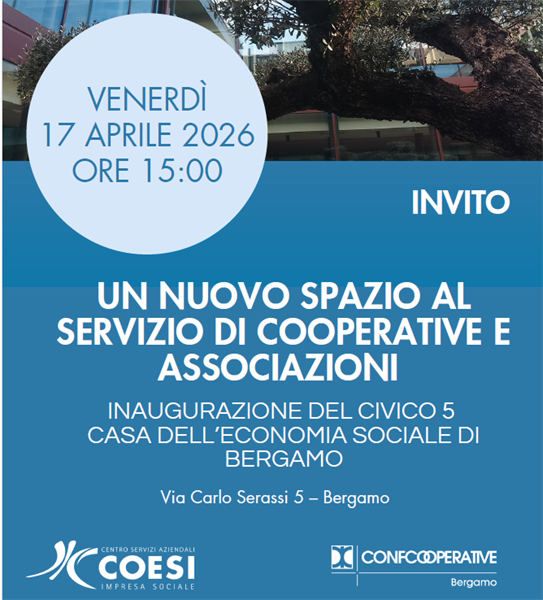 A Bergamo inaugura la Casa dell’Economia Sociale