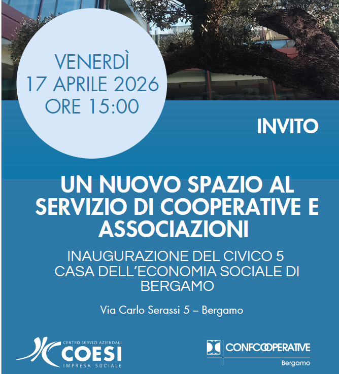 A Bergamo inaugura la Casa dell’Economia Sociale