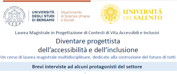 Ciclo di interviste online "Diventare progettista dell’accessibilità e dell’inclusione"