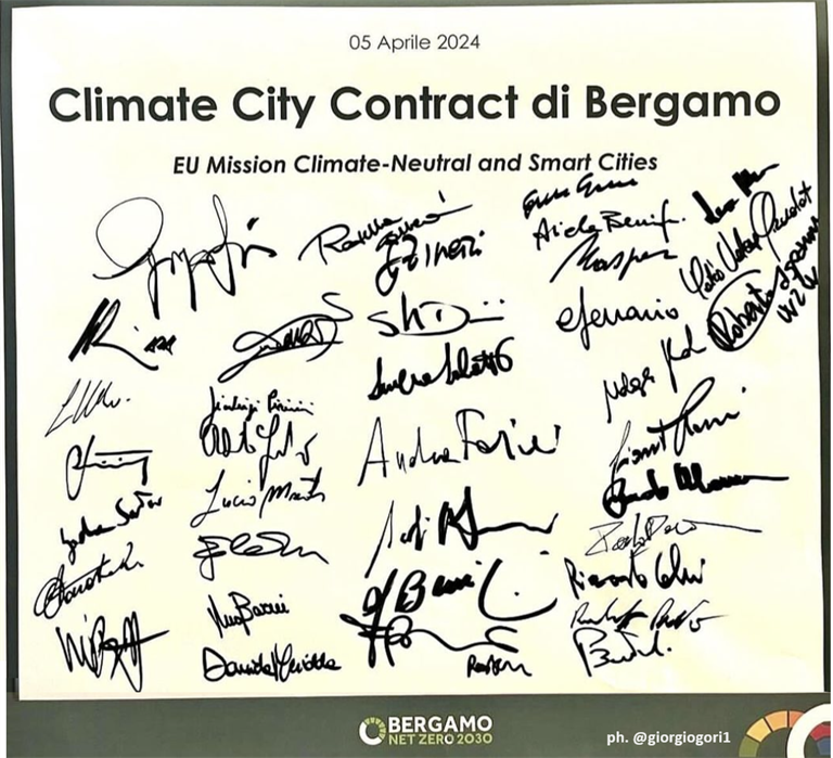 Con la firma del Climate City Contract di Bergamo, un...